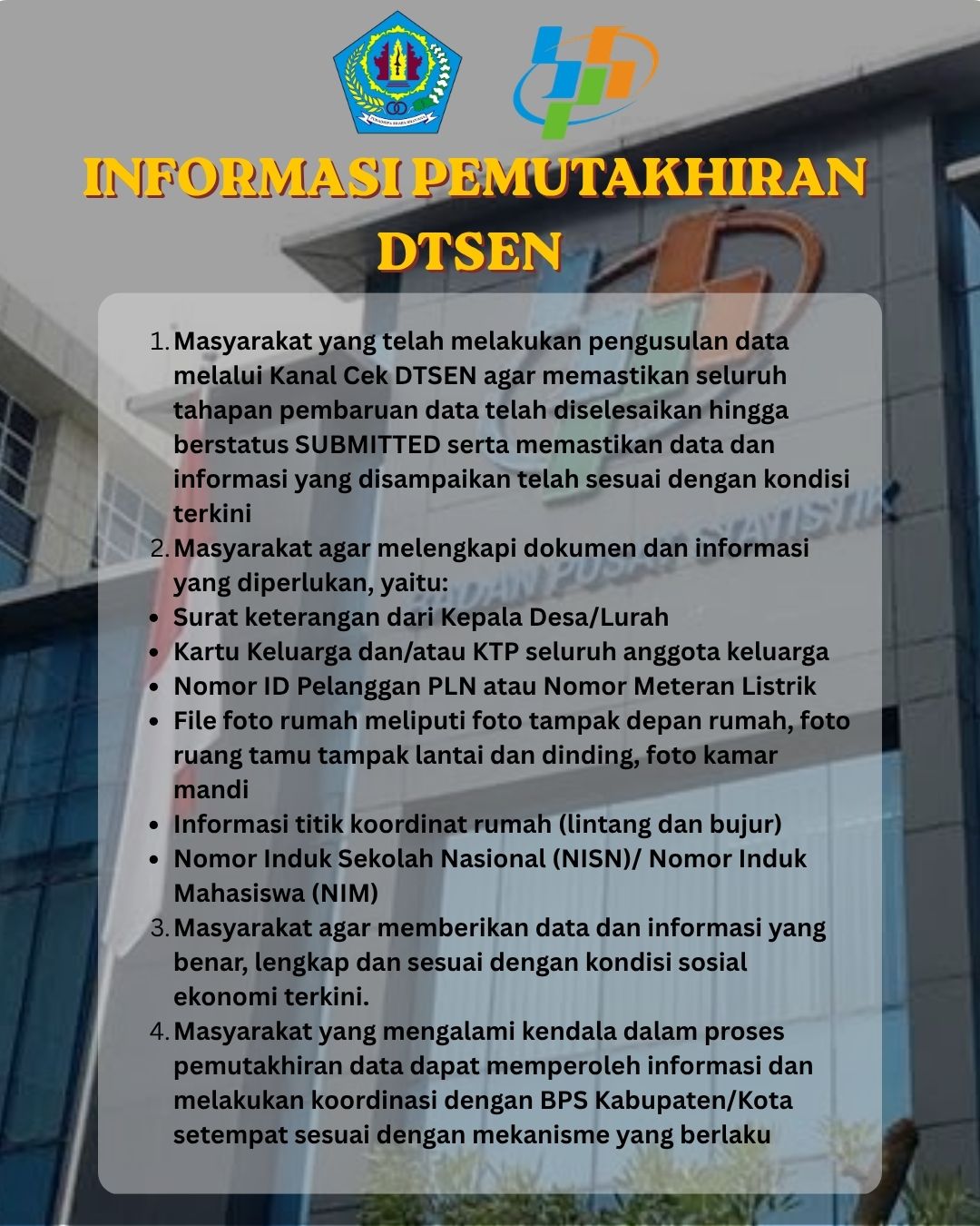 Informasi Pemutakhiran DTSEN